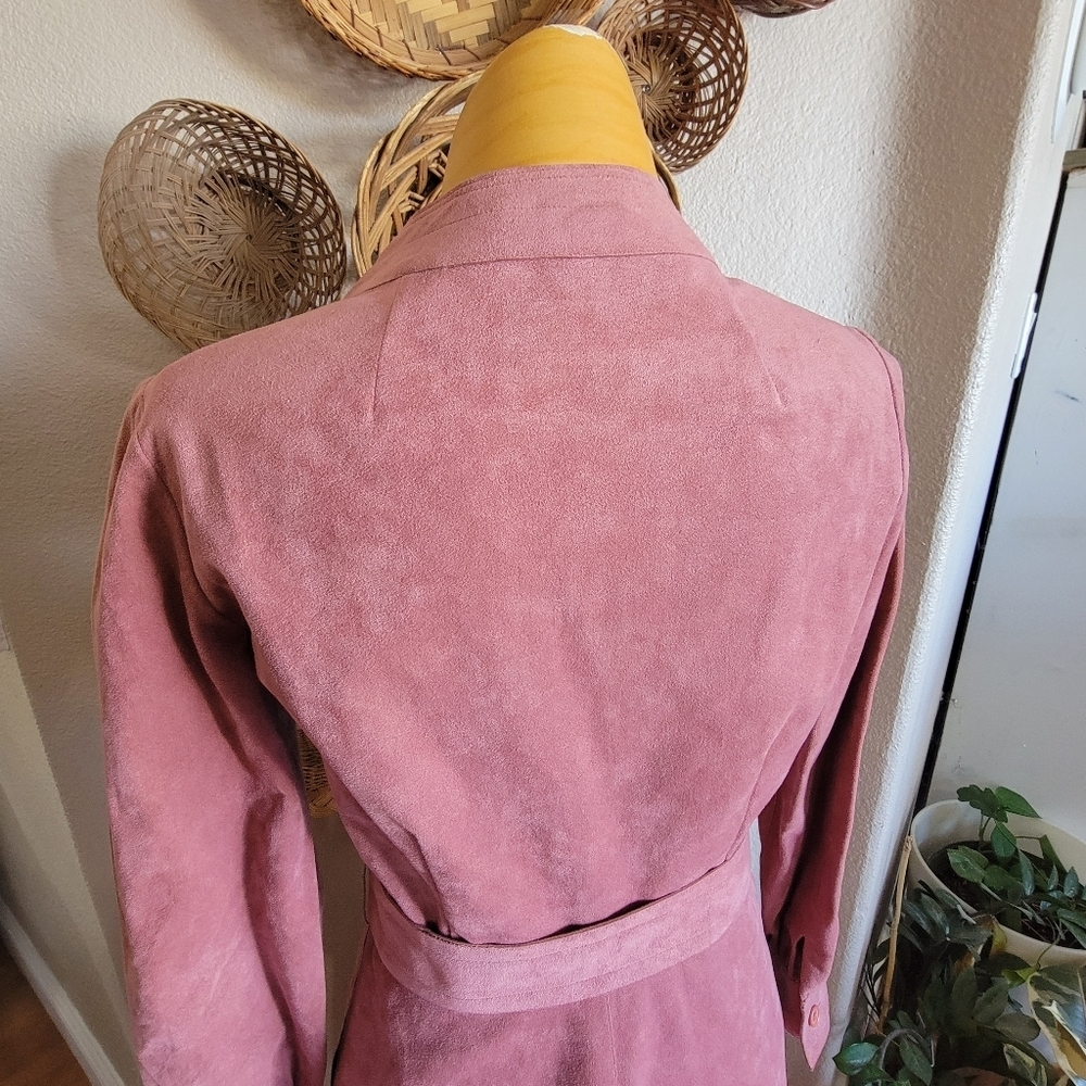 Vintage Russella Haven Suede Dress – Union Made – Mollie Parnis - Picture 5 of 12